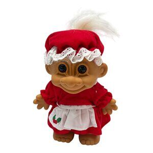 Russ Troll Doll 8 inch Mrs Claus Original Vintage 1990s Toy Christmas Decor